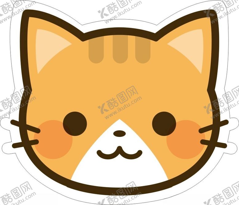 编号：84668102131450281632【酷图网】源文件下载-卡通小猫头