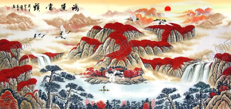 编号：18629009252213509012【酷图网】源文件下载-山水画