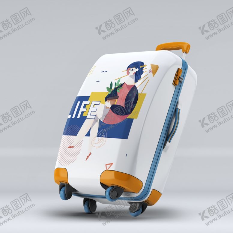 编号：14677504161343173673【酷图网】源文件下载-行李箱旅行箱提拉杆箱样机
