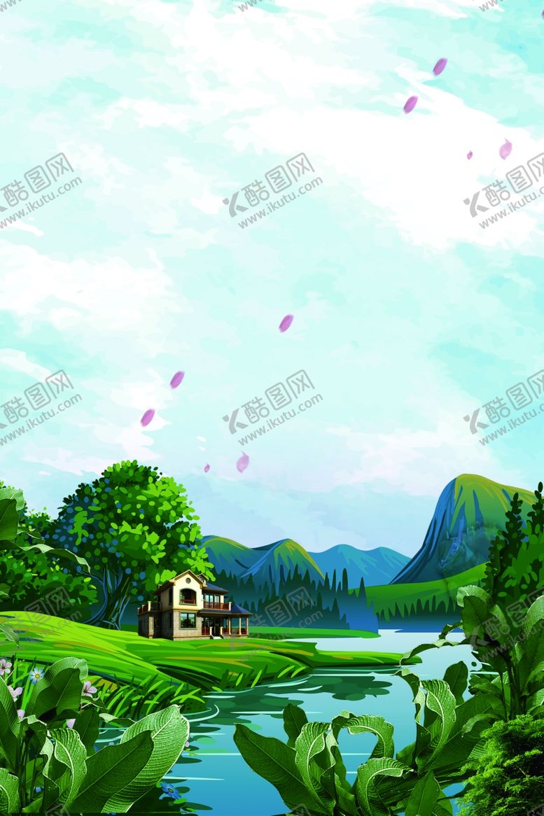 编号：10423105122001483250【酷图网】源文件下载-山水画