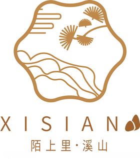 中国风山景色石头云彩