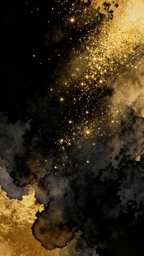 黑金抽象烟雾背景纹理图