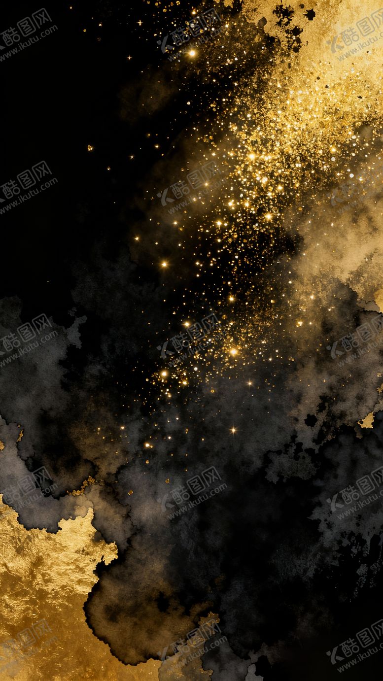 编号：29994704050629584182【酷图网】源文件下载-黑金抽象烟雾背景纹理图