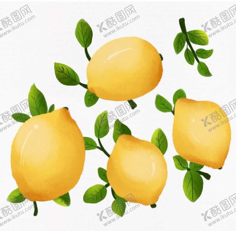 编号：22308502210619579074【酷图网】源文件下载-手绘柠檬插画