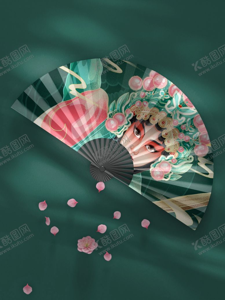 编号：28509501131508265372【酷图网】源文件下载-扇子纸扇团扇文创贴图样机