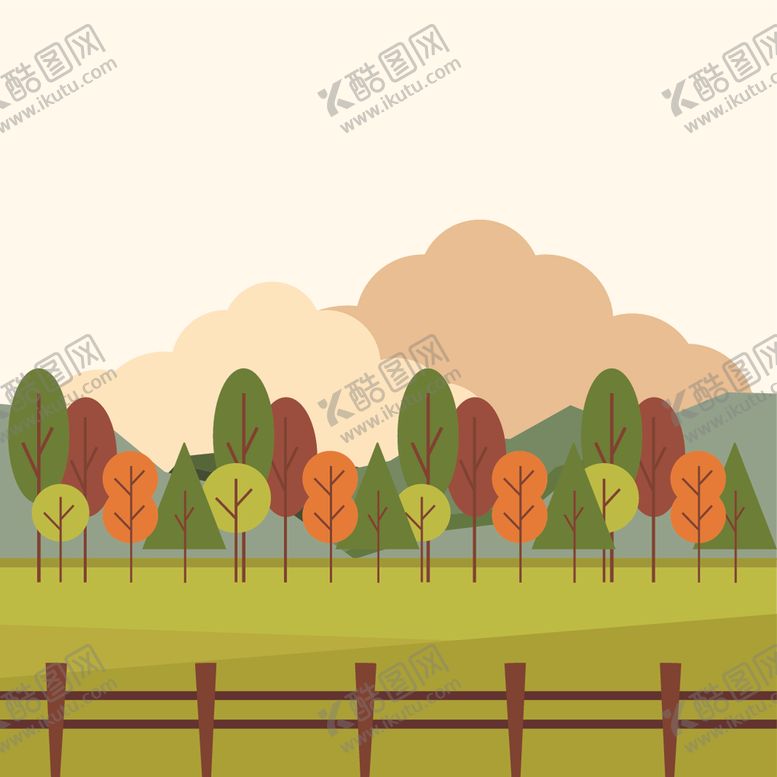 编号：83709507120901286744【酷图网】源文件下载-卡通秋景