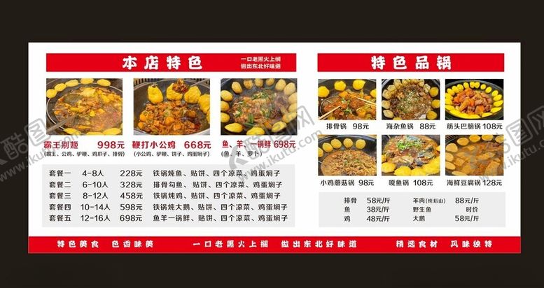 编号：10918502040307385532【酷图网】源文件下载-东北菜单灯箱画