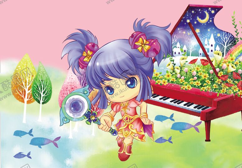 编号：57090309262156494946【酷图网】源文件下载-卡通梦幻唯美女孩