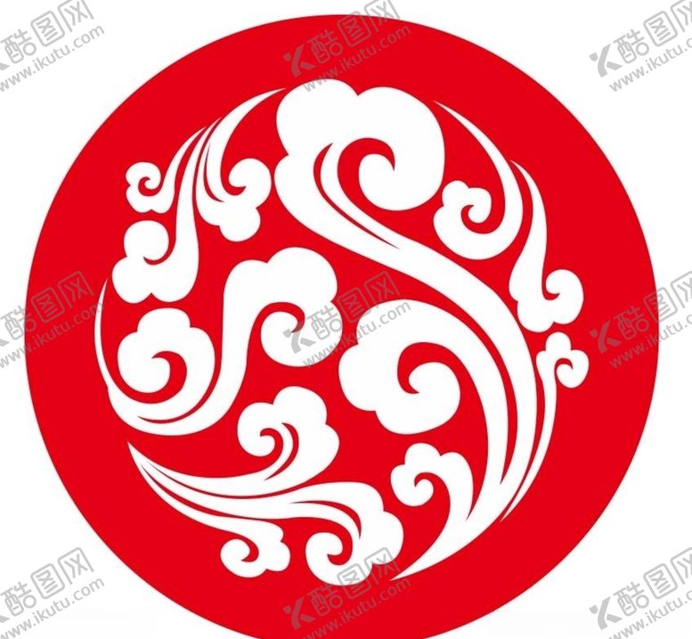 编号：90602410041610068886【酷图网】源文件下载-圆形祥云