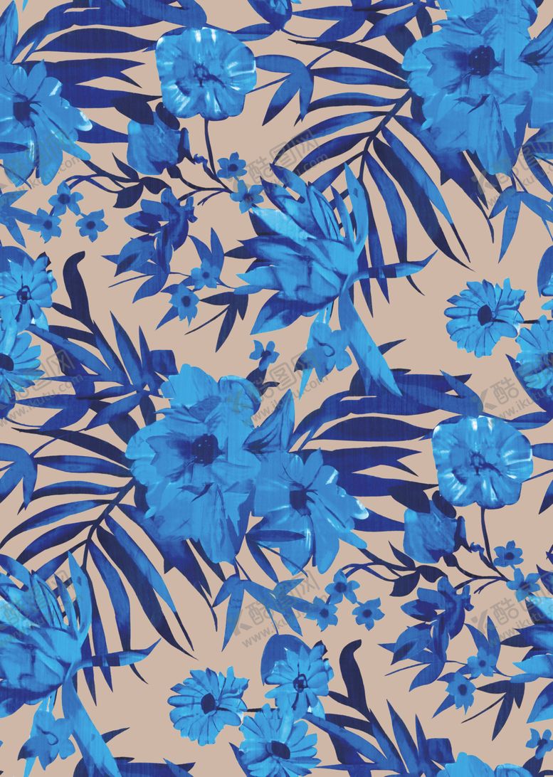 编号：43975704010737265430【酷图网】源文件下载-蓝棕植物扫描版