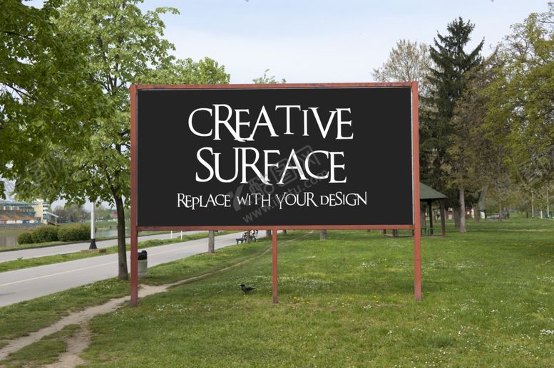 编号：73394209281556497483【酷图网】源文件下载-公园广告展位样机