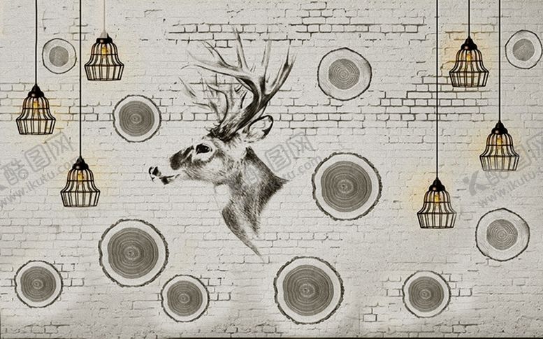 编号：15315110310631385465【酷图网】源文件下载-复古背景墙