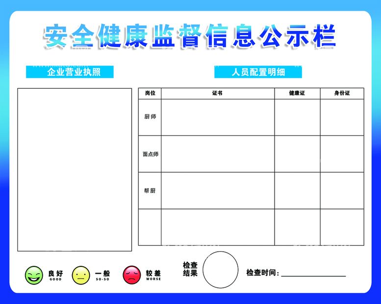 编号：32890510031102392538【酷图网】源文件下载-安全健康监督信息公示栏