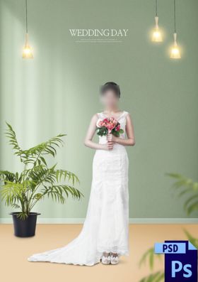 婚纱情侣写真换景背景模版