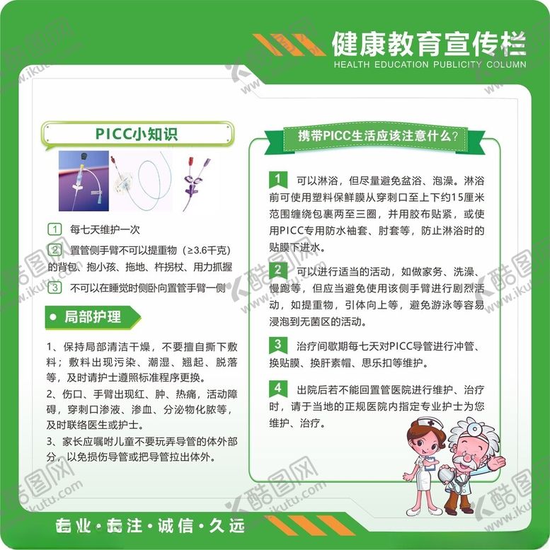 编号：51690602281732307387【酷图网】源文件下载-picc置管术健康宣传栏
