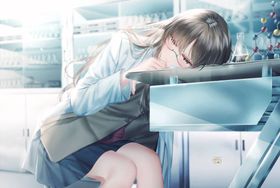 动漫壁纸房屋人物少女