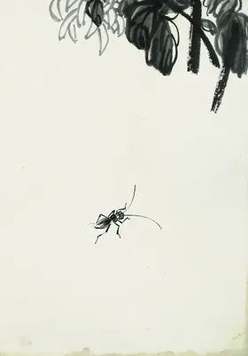 齐白石国画玄关中式山水封面山水