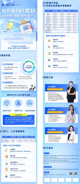 初高中学业规划长图海报