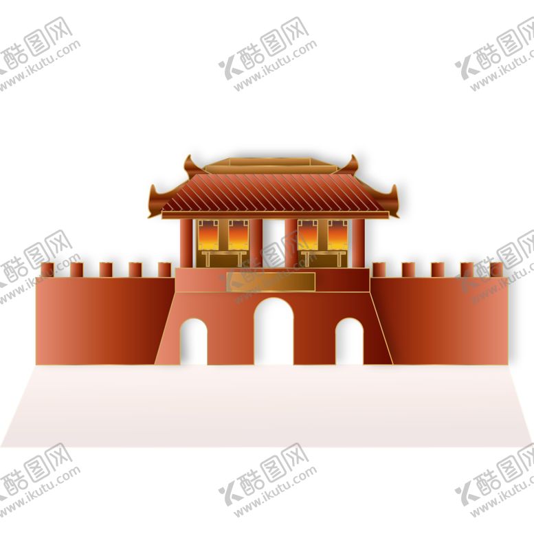 编号：89527205021144364975【酷图网】源文件下载-手绘古建筑