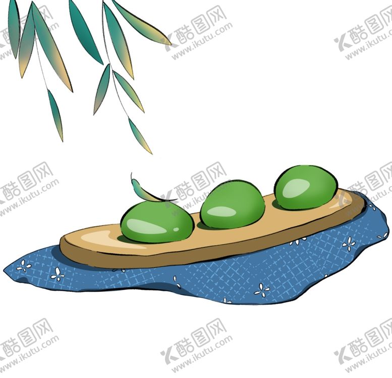 编号：10995701250741598672【酷图网】源文件下载-手绘青团插画
