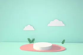 立体展台C4D电商海报台子饰品活动促销背景食品