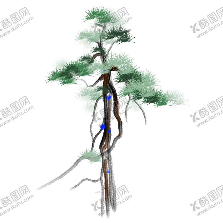 编号：14856305151420397338【酷图网】源文件下载-水墨中国风迎客松