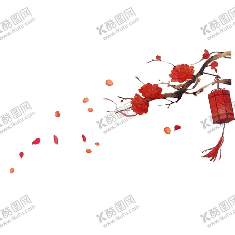 编号：22578809092342477957【酷图网】源文件下载-古风国风工笔画花免抠素材