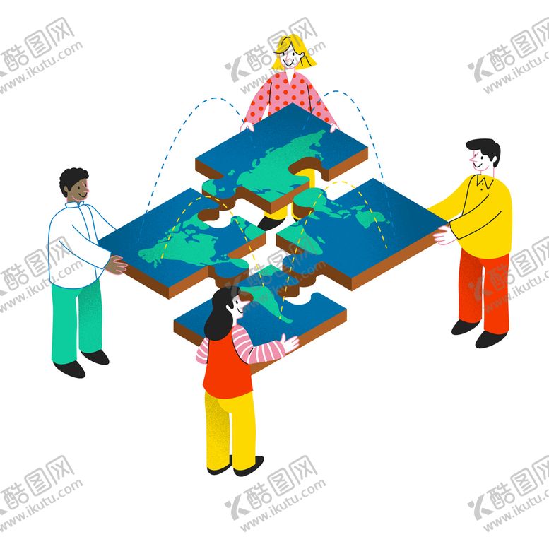 编号：87452609160716117418【酷图网】源文件下载-拼图相关团队商务素材