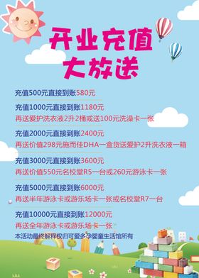 开业充值活动