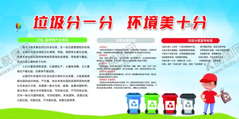 编号：24053606282322122763【酷图网】源文件下载-垃圾分类展板