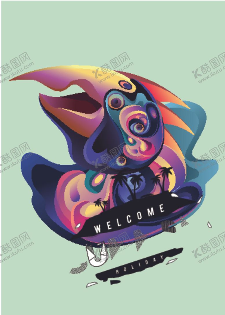 编号：75333909222132076624【酷图网】源文件下载-抽象炫彩液态图案