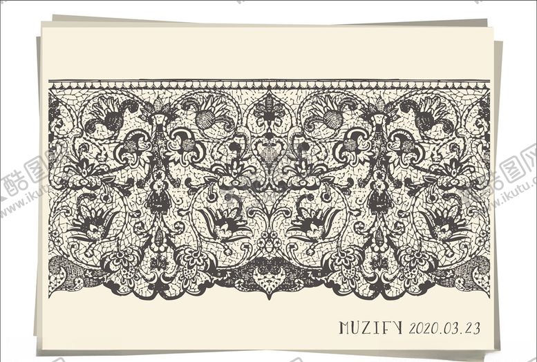编号：22571909222321418395【酷图网】源文件下载-蕾丝花边底纹素描画