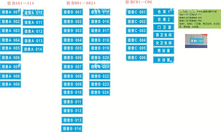 编号：99191412180426101968【酷图网】源文件下载-中建28X9宿舍门牌