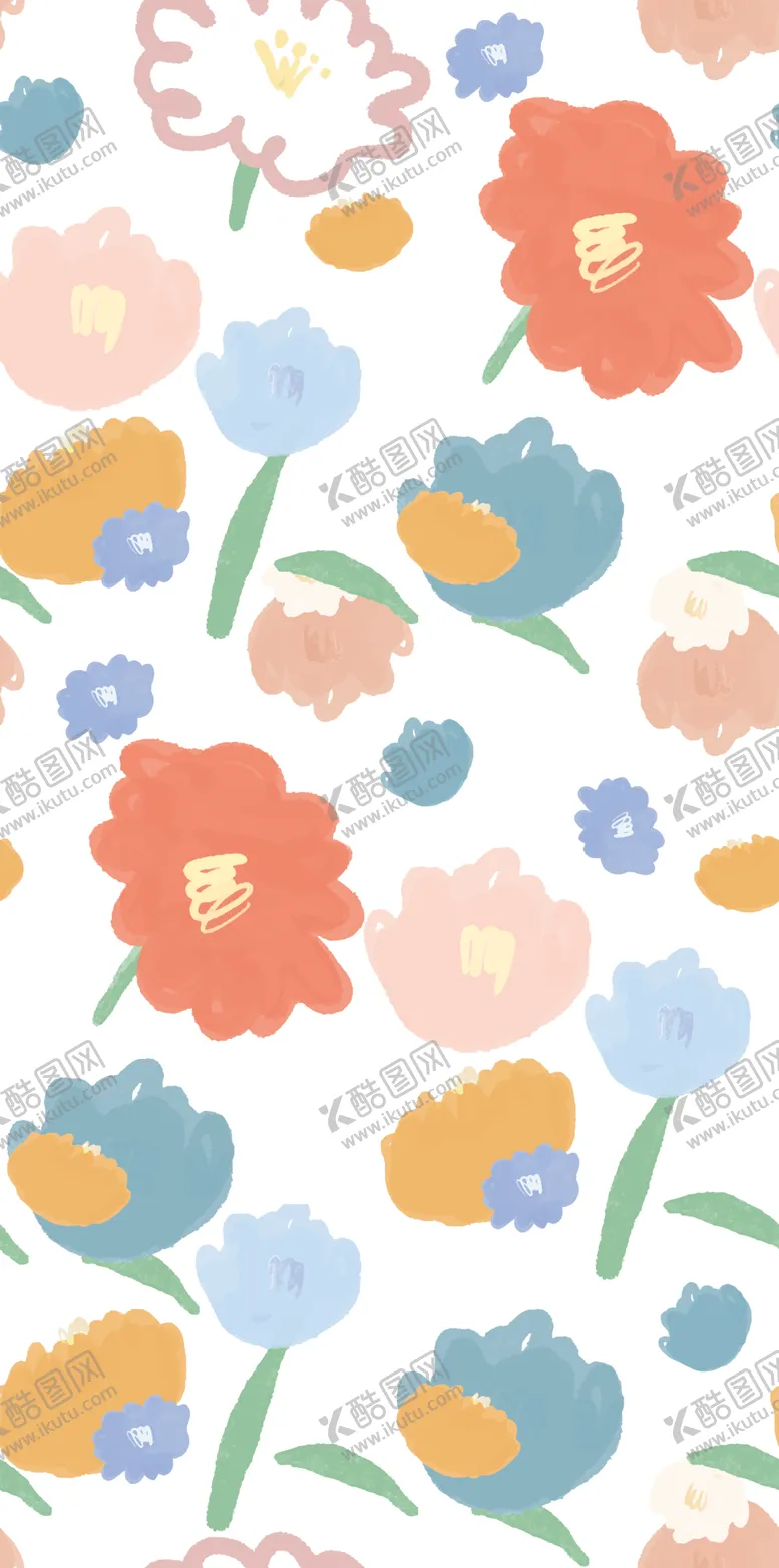 编号：94016001191804075425【酷图网】源文件下载-水彩卡通花