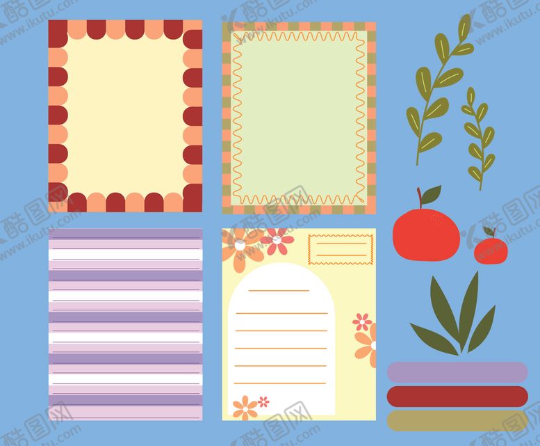 编号：13165811021129386173【酷图网】源文件下载-卡通信纸便签