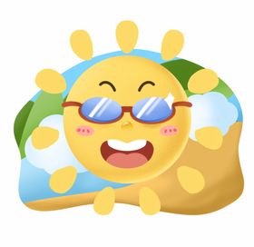 卡通太阳素材活泼素材朝