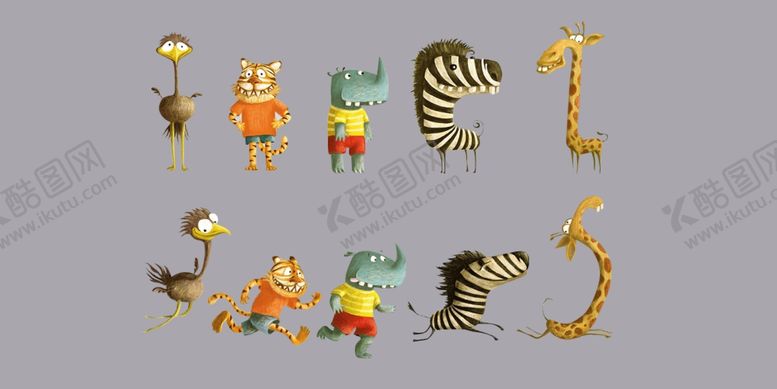 编号：37637106241035063965【酷图网】源文件下载-卡通插画小动物