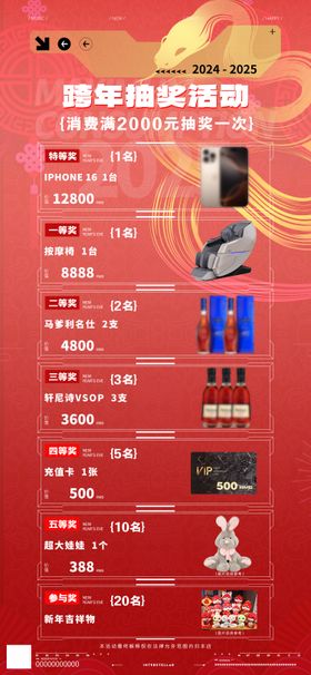 跨年抽奖海报
