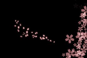 简约鲜花花瓣樱花矢量风格图