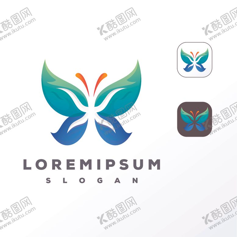 编号：90439010121623444087【酷图网】源文件下载-蝴蝶logo