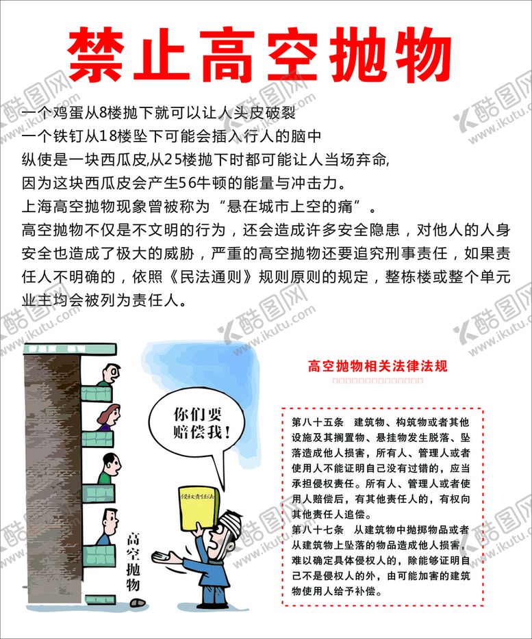 编号：31470101140252261056【酷图网】源文件下载-禁止高空抛物