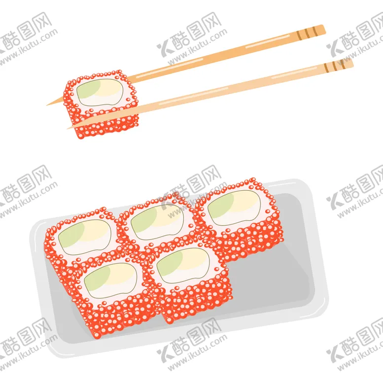 编号：42938509260819425721【酷图网】源文件下载-卡通寿司