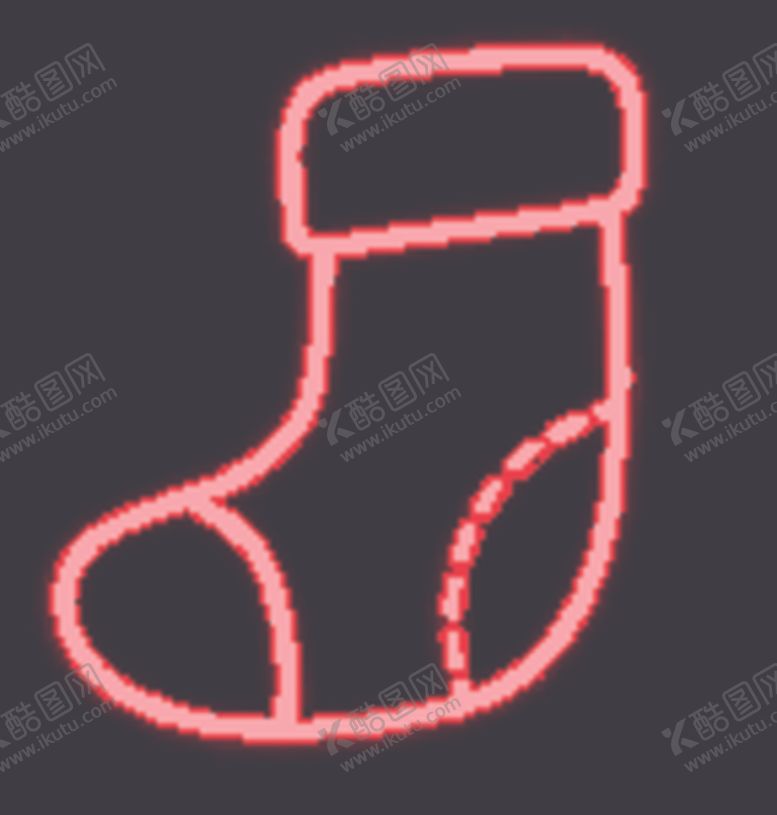 编号：89732909291409092401【酷图网】源文件下载-霓虹灯圣诞袜