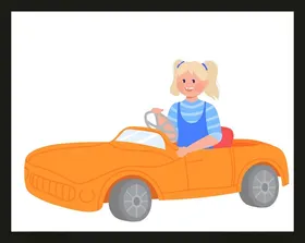 手绘儿童女孩卡通卡通
