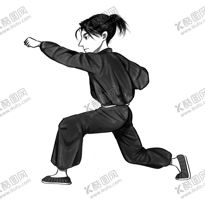 编号：81887610011940127954【酷图网】源文件下载-水墨武侠人物
