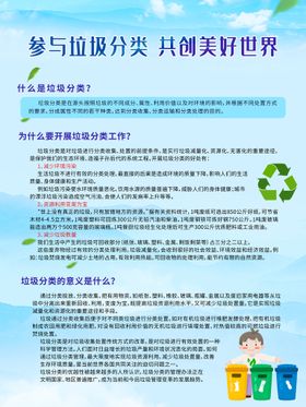 参与垃圾分类创建文明生活