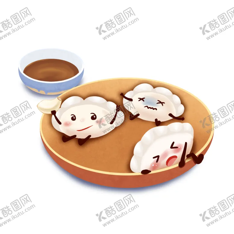 编号：59616306232356445953【酷图网】源文件下载-手绘饺子素材
