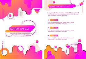 多彩流体风格网页设计模板