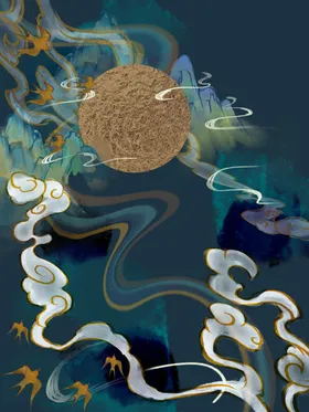 敦煌背景中国风古风莫高窟