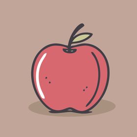 卡通苹果 手绘水果 设计 矢量